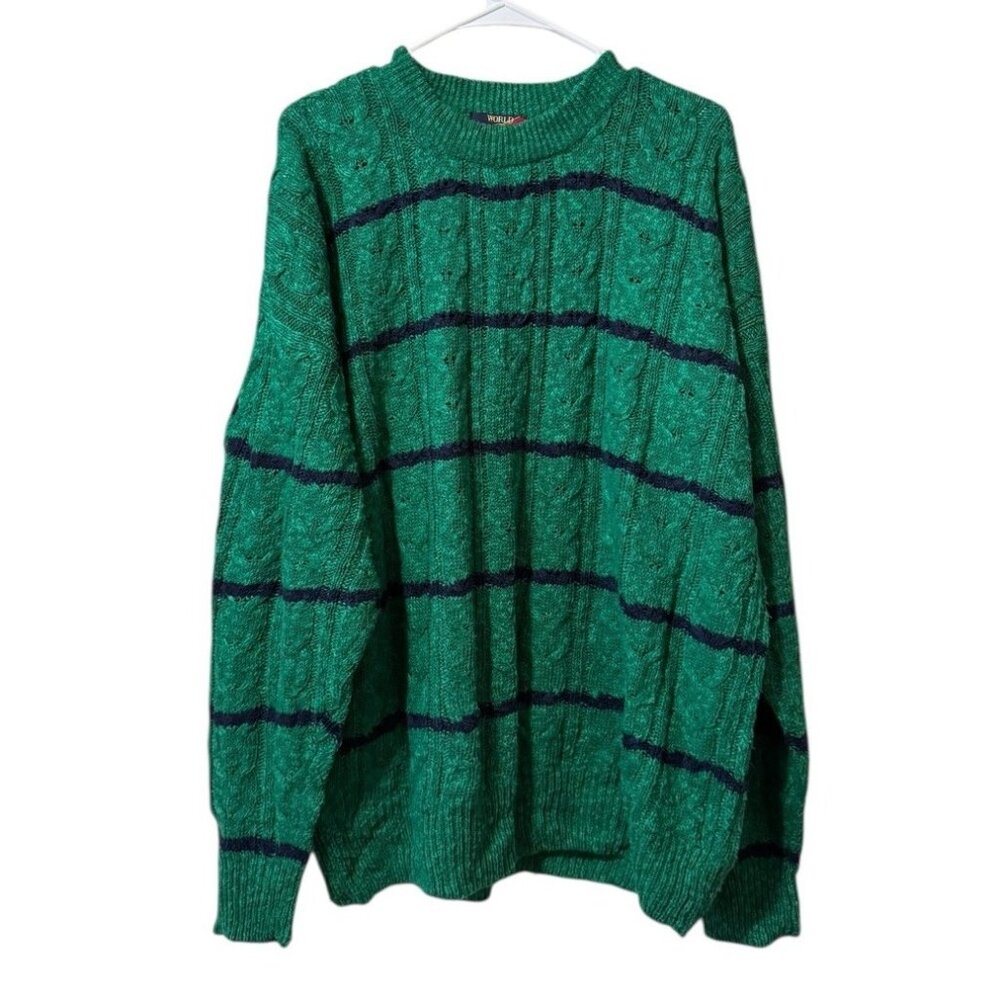 World Island Men’s Sweater Size‎ Large Classic Knit Vintage Grandpacore Outdoor